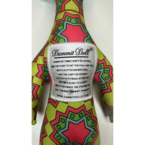 DAMMIT! DOLLS Green Stress Relief Squishy Classic Stars Doll Gag Gift 12" NWT - Picture 4 of 4